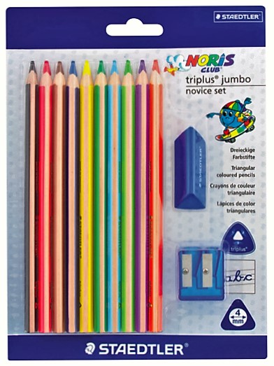 STAEDTLER TRIPOD COLOURED PENCILS 10'S