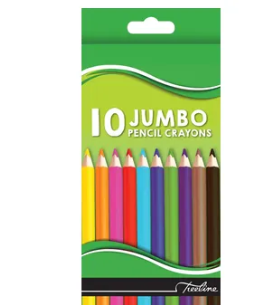 TREELINE COLOUR JUMBO PENCILS 10S
