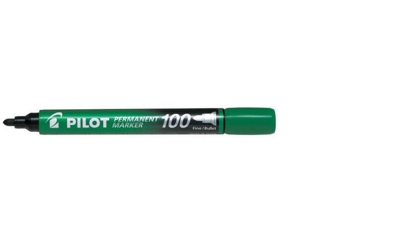 PILOT SCA-100 PERM MARKER BULLET GREEN