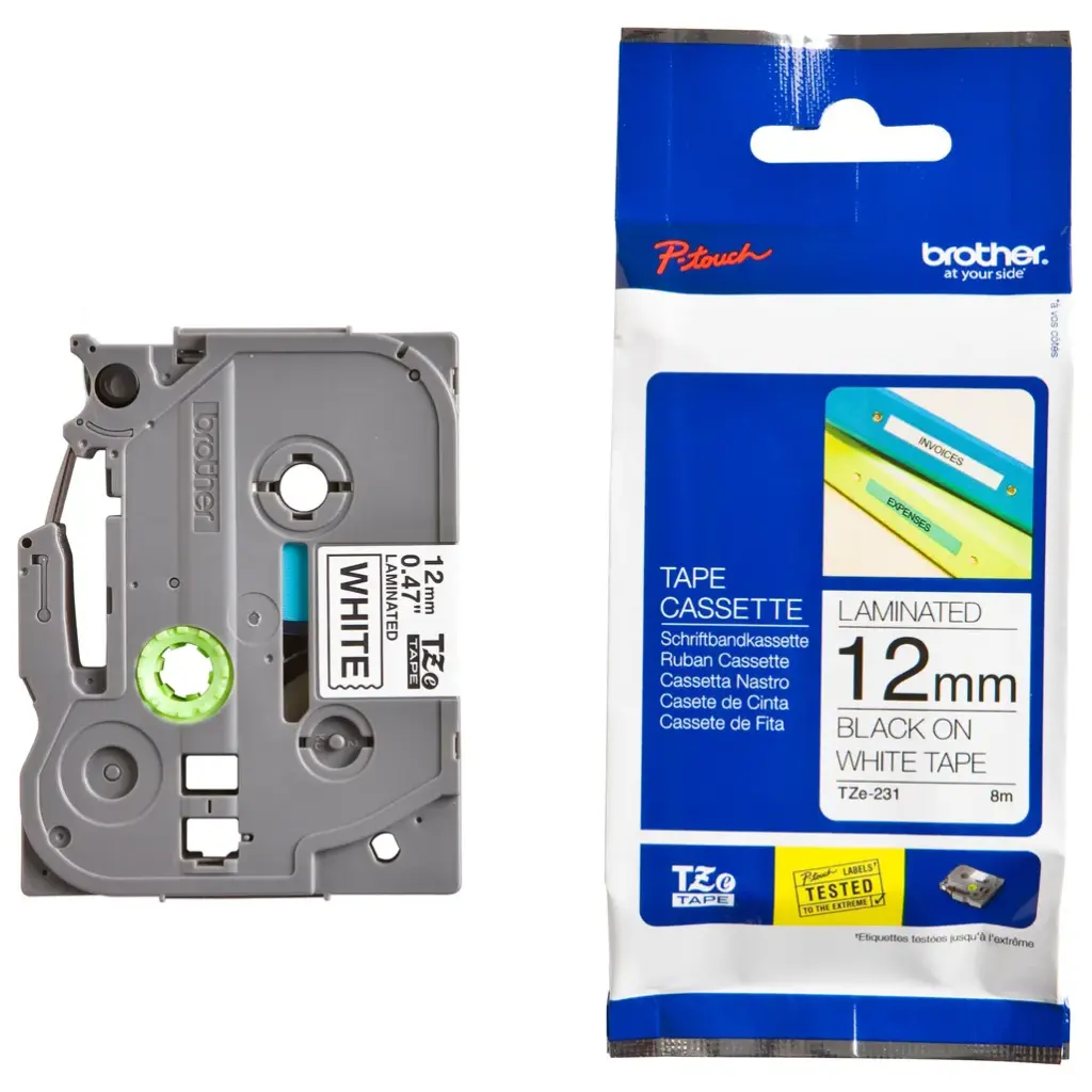 BROTHER TZ231 TAPE BLACK ON WHITE