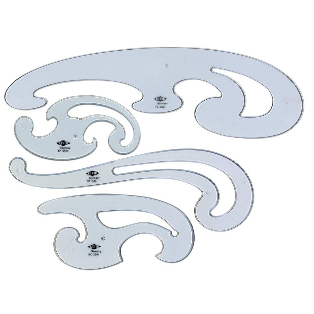 FRENCH CURVE SET 1 ON 2 INCH