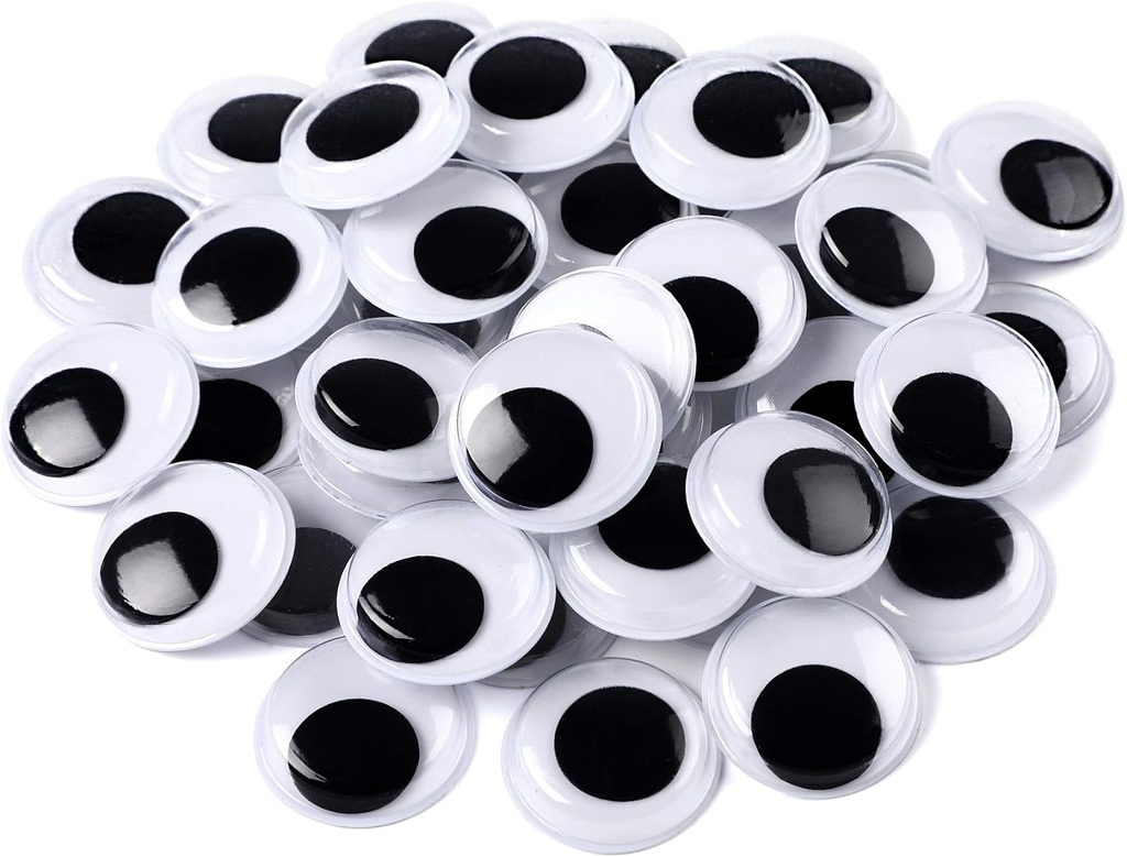 DALA GOOGLY EYES BLACK & WHITE BASIC 20MM 10'S