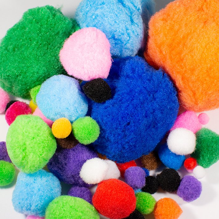 DALA POMPOMS ASSORTED SIZES 20'S