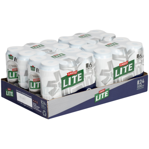 CASTLE LIGHT 500ML CAN BEER CASE