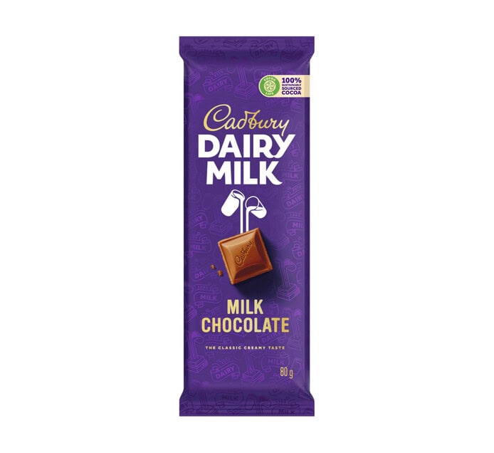 Cadbury Dairy Milk Slab 80g SINGLES