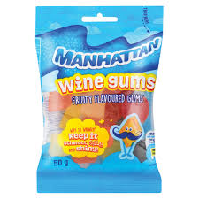 [WINEGUMS50G] Manhattan Wine Gums 24x50g