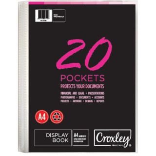 CROXLEY FIL5020 DISPLAY FILES A4 20P HARD COVER