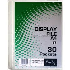 CROXLEY FIL5030 DISPLAY FILES A4 30P HARD COVER