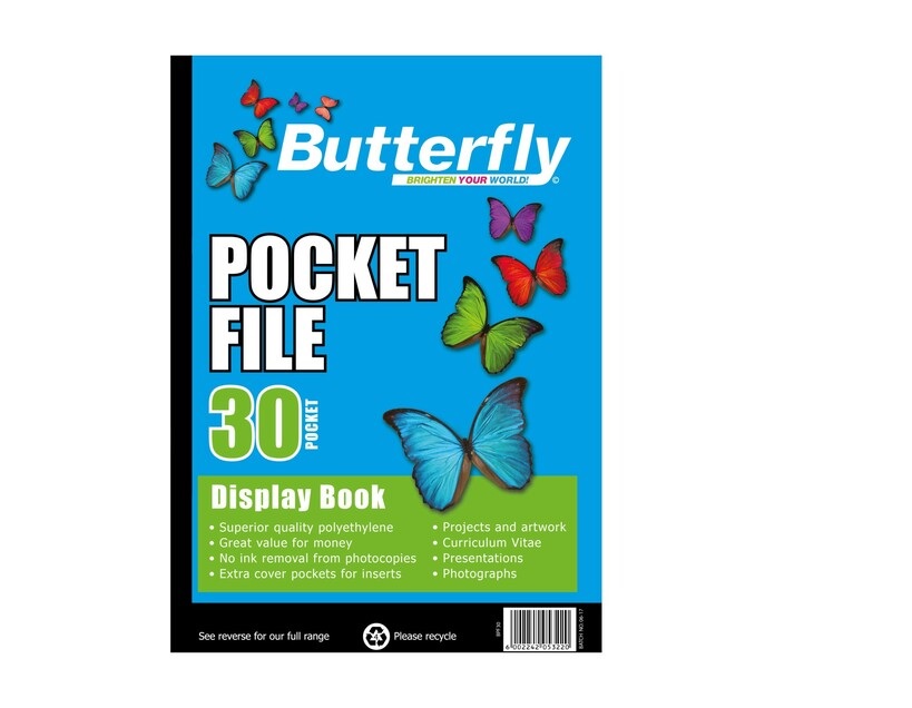 BUTERFLY POCKET FILE 30 POCKET