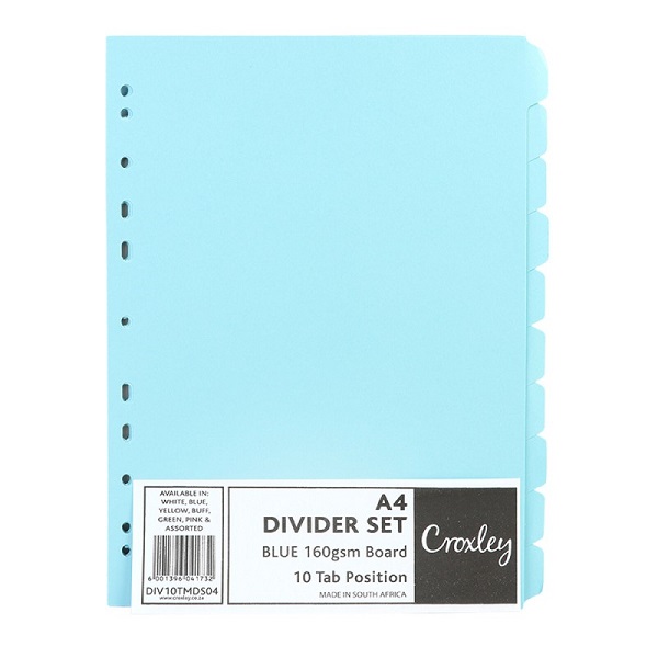 BOARD DIVIDER 10POS LIGHT BLUE