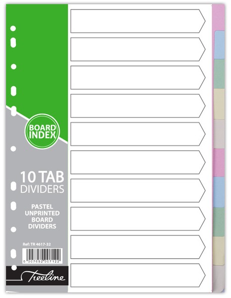 BOARD 1-10 DIVIDER PASTEL