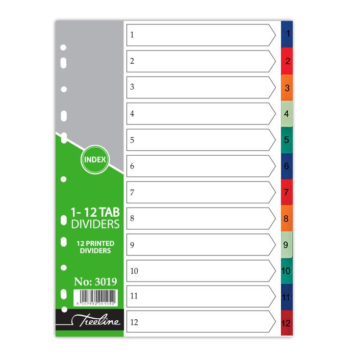 BOARD 1-12 DIVIDER PASTEL