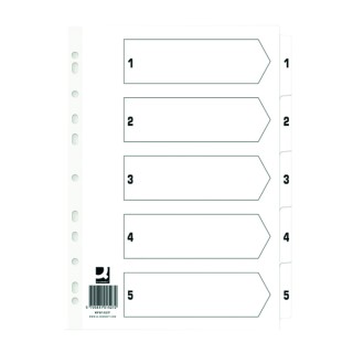 BOARD 1-5 DIVIDER WHITE