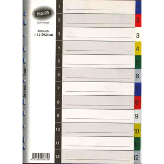 BANTEX 6082 A4 1-12 PVC RAINB DIV