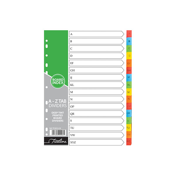 BOARD A-Z DIVIDER 16 POS BRIGHT