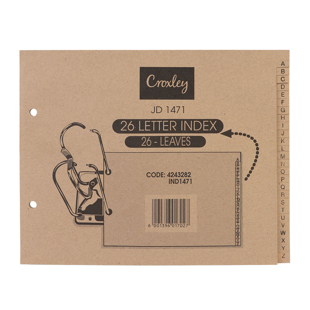 [DIVCRX1471A-Z] CROXLEY JD1471 L/A FILE DIVIDER A-Z