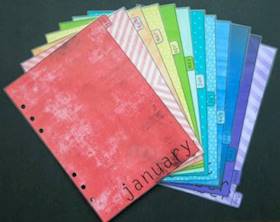 BRD DIVIDER JAN-DEC RAINBOW