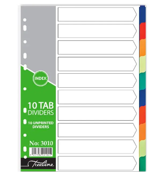 PVC DIVIDER 10 POS RAINBOW