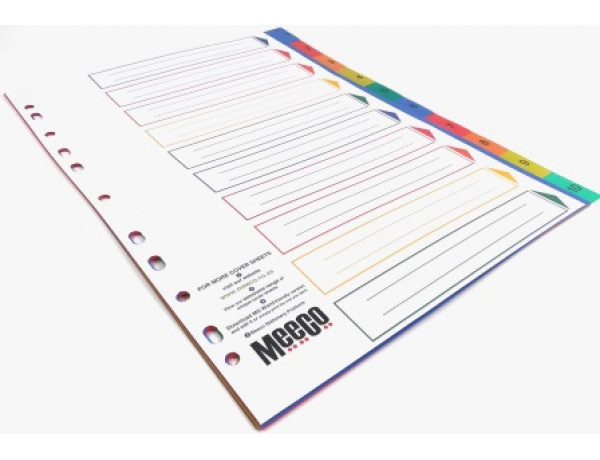 PVC 1-10 DIVIDER WHITE