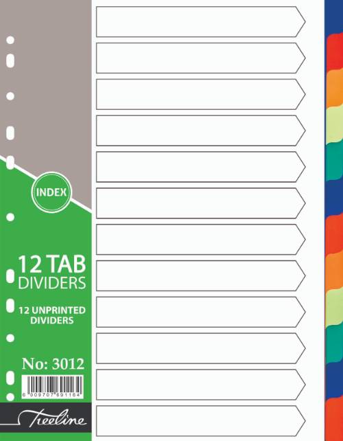 PVC DIVIDER 12 POS RAINBOW