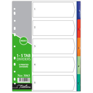 PVC 1-5 DIVIDER PRINTED