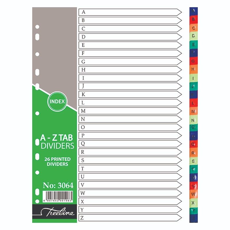 [DIVPVC26POSA-Z] PVC A-Z A4 26 POS DIVIDER