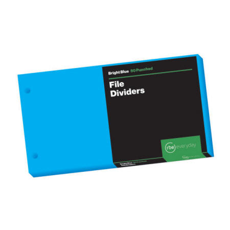 A6 BOARD RBE FILE DIVIDER BRIGHT BLUE (50)
