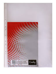 CROXLEY PLASTIC POCKETS 50MIC (10)