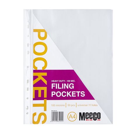 [FILMCPOC50] MEECO PLASTIC POCKETS 100MIC (50)