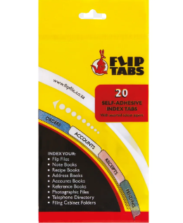 FLIP FILE SELF ADHESIVE INDEX TABS (P20)