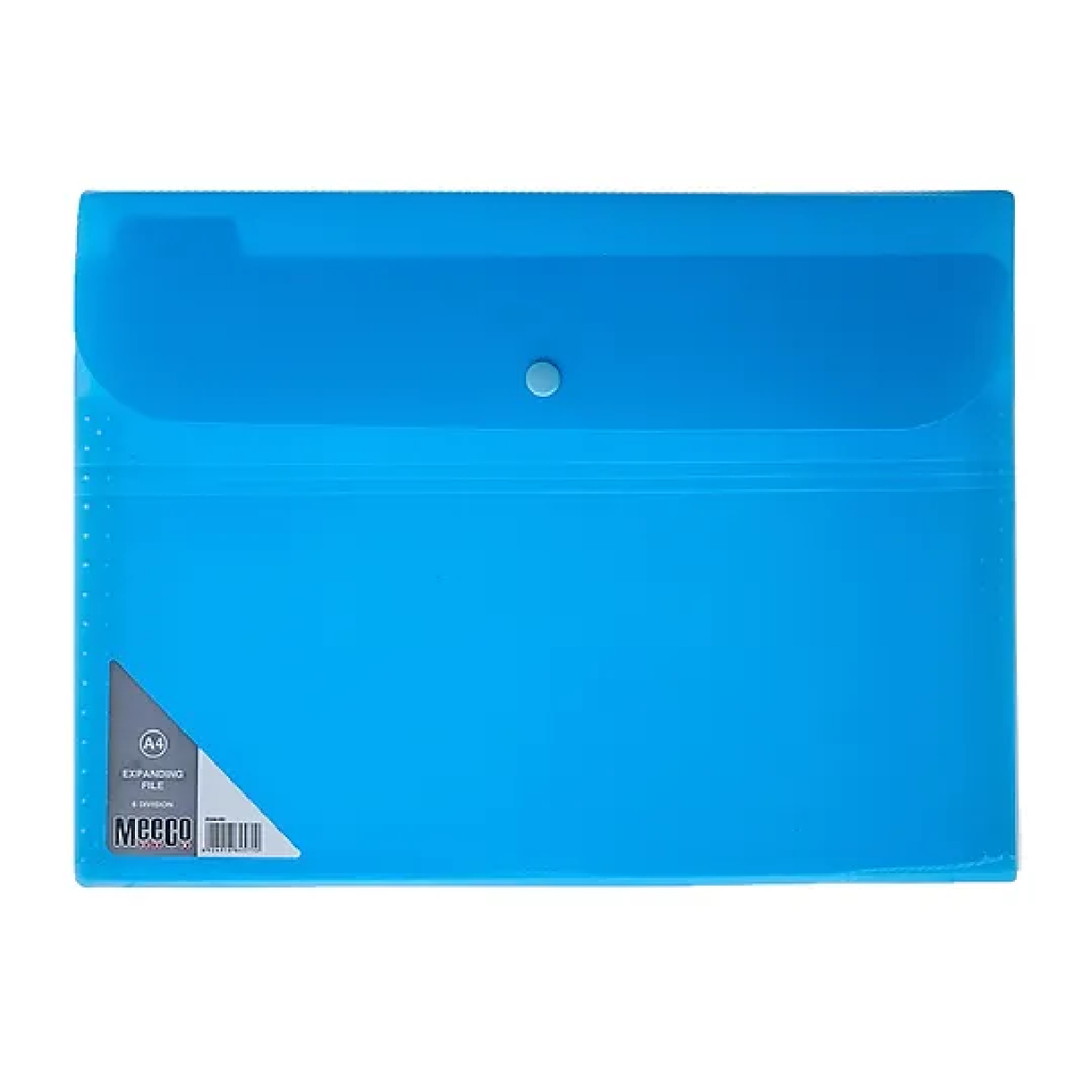 MEECO EXPANDING FOLDER A4 6 DIV BLUE ZQ34-O1