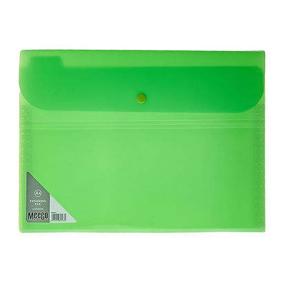 MEECO EXPANDING FOLDER A4 6 DIV GREEN ZQ34-G1