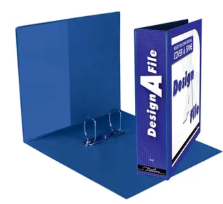 DESIGN A FILE PVC 2D 50MM BINDER BLUE