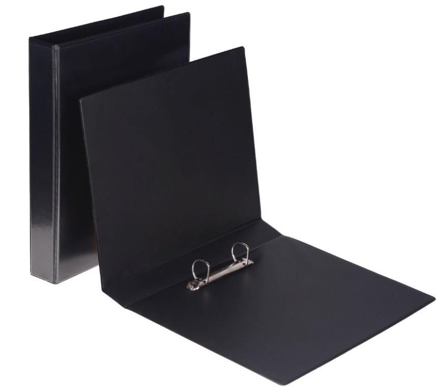 TREELINE PVC A4 2 RING 40MM BINDER BLACK