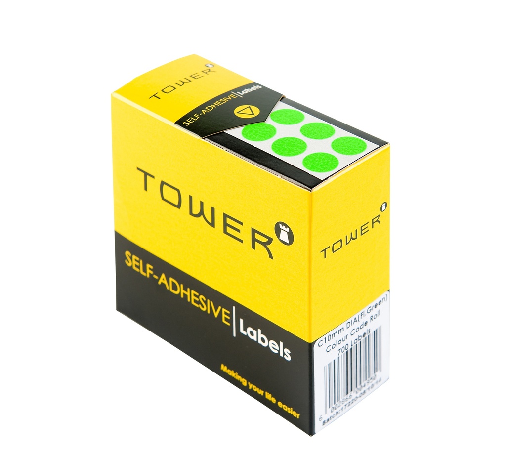 [LABC10FGREEN] LABELS C10 FLOURESCENT GREEN