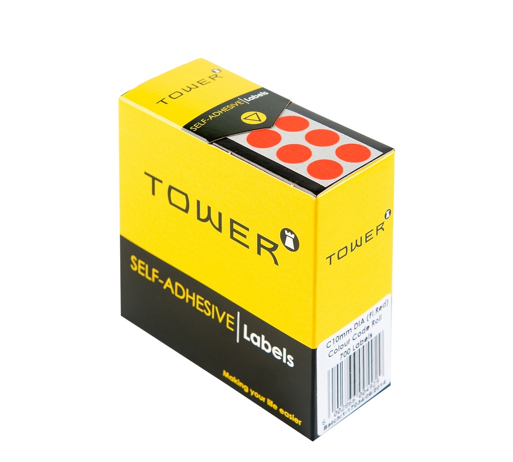 LABELS C10 FLOURESCENT ORANGE