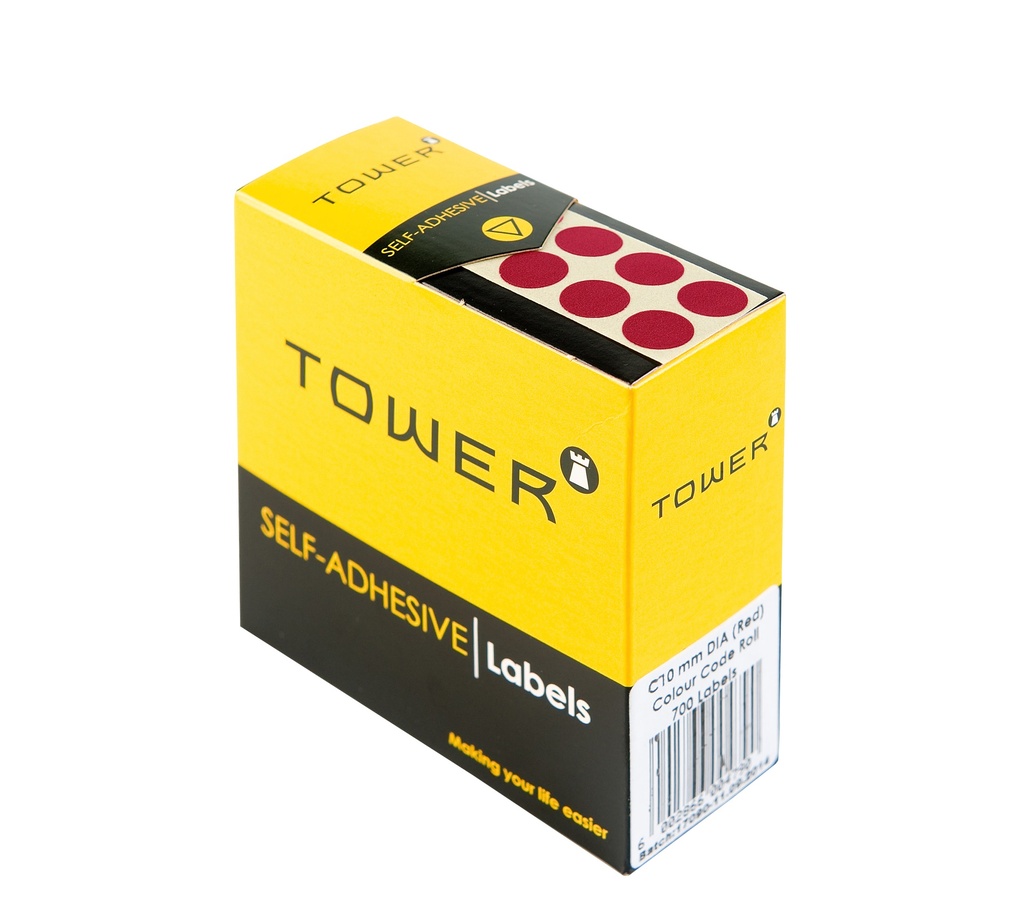 LABELS C10 FLOURESCENT RED