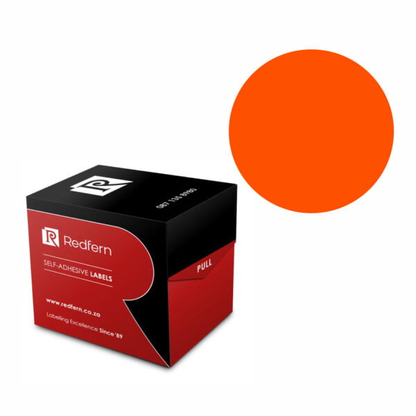 LABELS C32 FLOURESCENT ORANGE