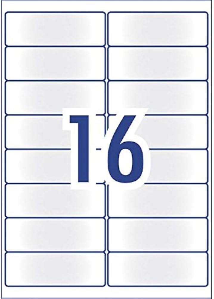 LABELS LASER 105X37 16UP WHITE