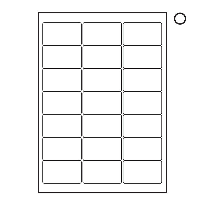 LABELS LASER 63.5X38.1 21UP WHITE