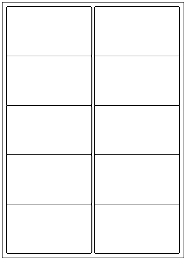 [LABLAS99X57W] LABELS LASER 99X57 10UP WHITE