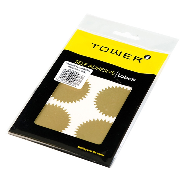 LABELS NOTORIAL SEALS 50 GOLD