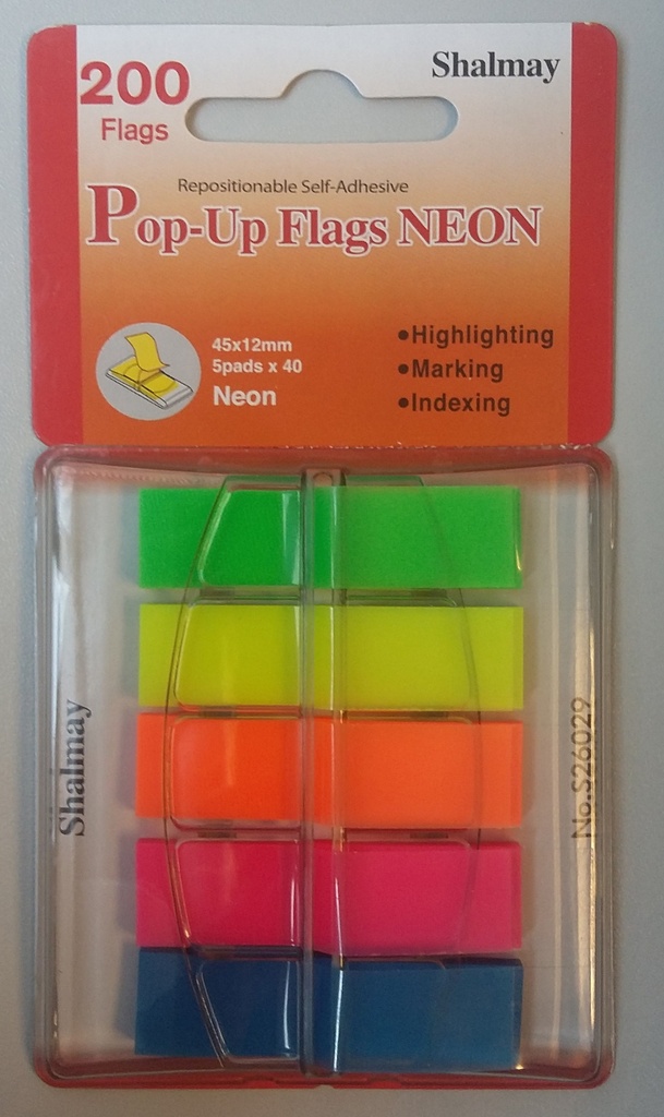 [TFLAG26029] TAPE FLAGS 26029 5 COLOURS 45X12MM