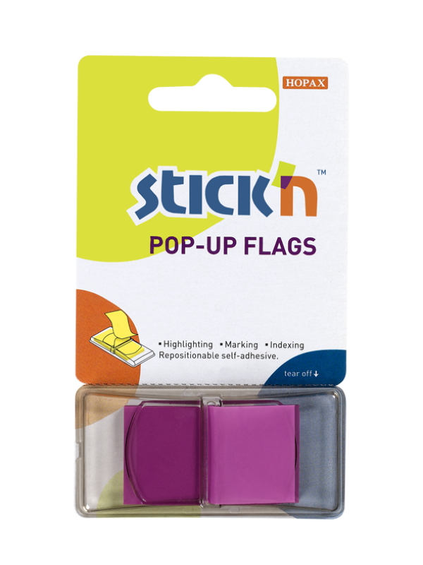 TAPE FLAGS 45X25MM PURPLE