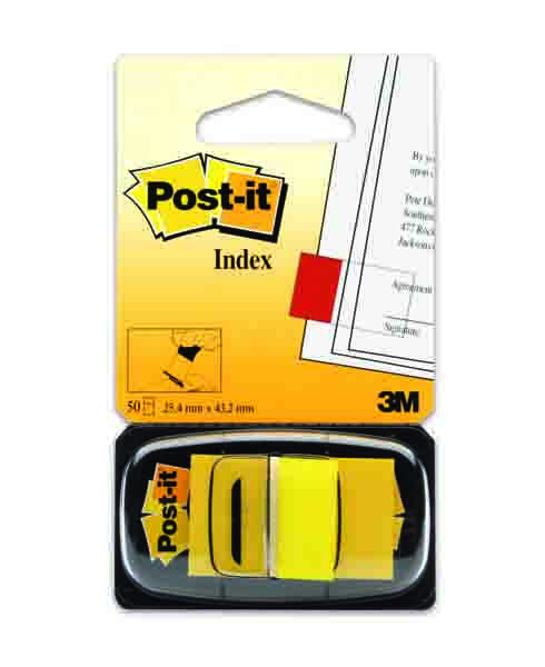 TAPE FLAGS 45X25MM YELLOW