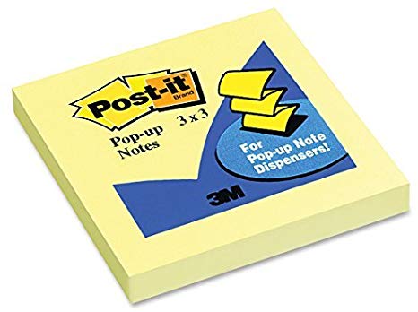 3M R330-YM 73X73MM POP UP REFILL YELLOW