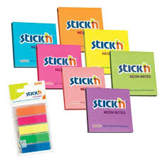 [POSTRE76X127NL] STICK N NOTE 75X125 S/NOTES NEON LEMON (100)