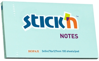 STICK N NOTE 76X127 S/NOTES PAST BLUE (100)