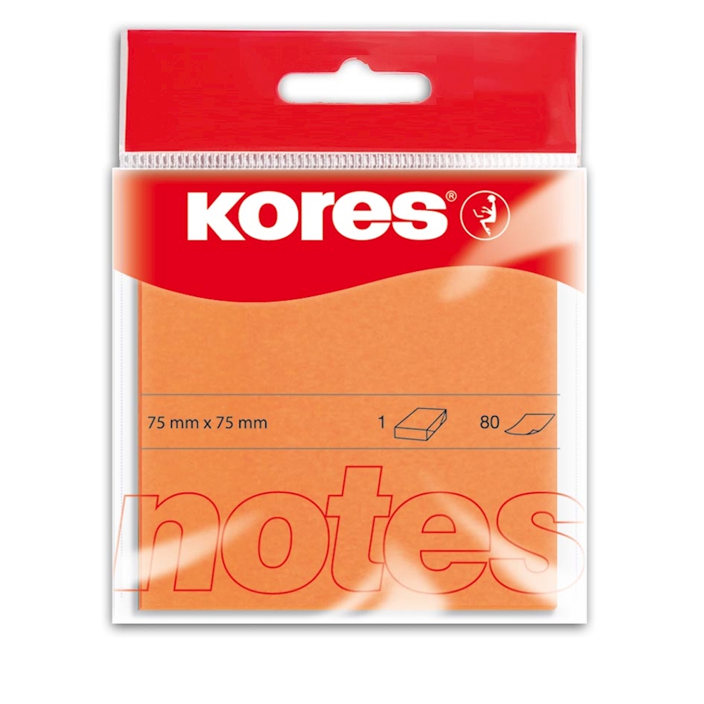 STICK N NOTE 76X76 S/NOTES NEON ORANGE (100)