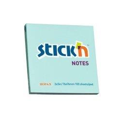 STICK N NOTE 76X76 S/NOTES PAST BLUE (100)